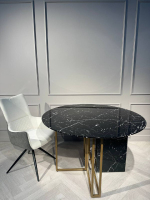 Стол обеденный Ist Casa Веспер, 120х120х76 см, черный мрамор