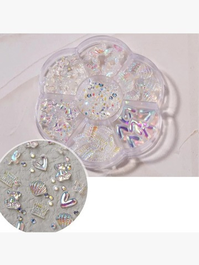 Дизайн для ногтей, набор фигурки микс голография