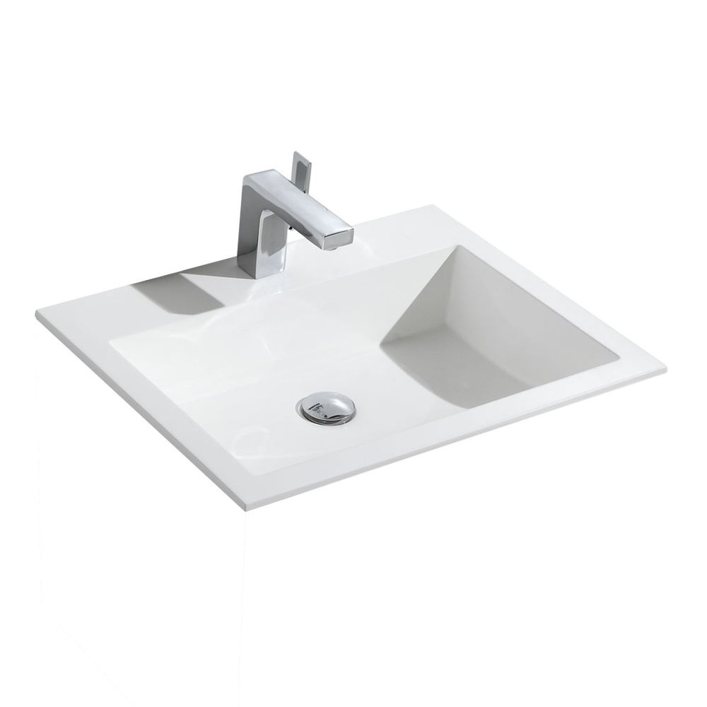 Раковина Vincea VCB-13600W из искусственного камня, цвет белый