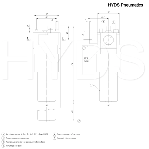 AL5000-06 Маслораспылитель (лубрикатор) G3/4, 10 бар