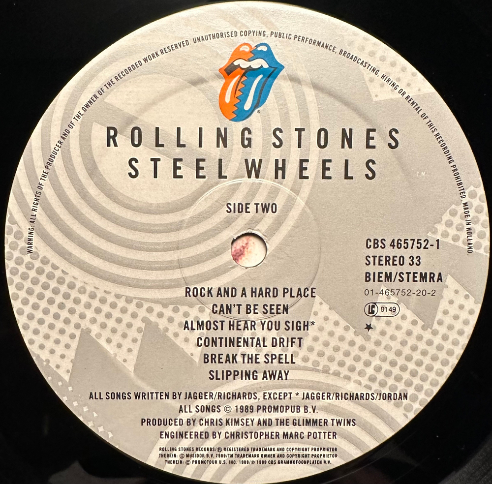 Rolling Stones - Steel Wheels (Голландия 1989г.)