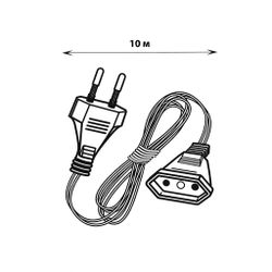 UCX-Y25-100W-1000 CLEAR Удлинитель для подключения гирлянд. 10м. 100 Вт. Тип Y25. Прозрачный. ТМ Uniel