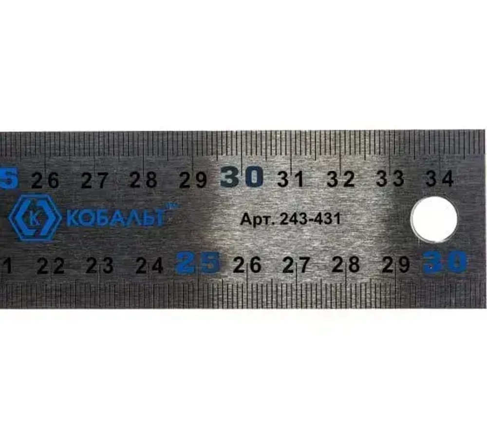 Угольник КОБАЛЬТ столярный 350 мм, нерж.сталь ,чугунное основание