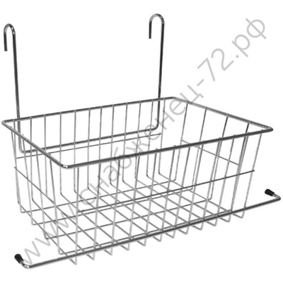 Корзинка хромированная для моющих средств на уборочные тележки 8024, 8036