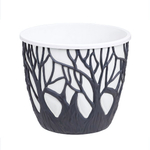 Кашпо "Форест" (3,5л.) Цв. Антрацит/Белый
