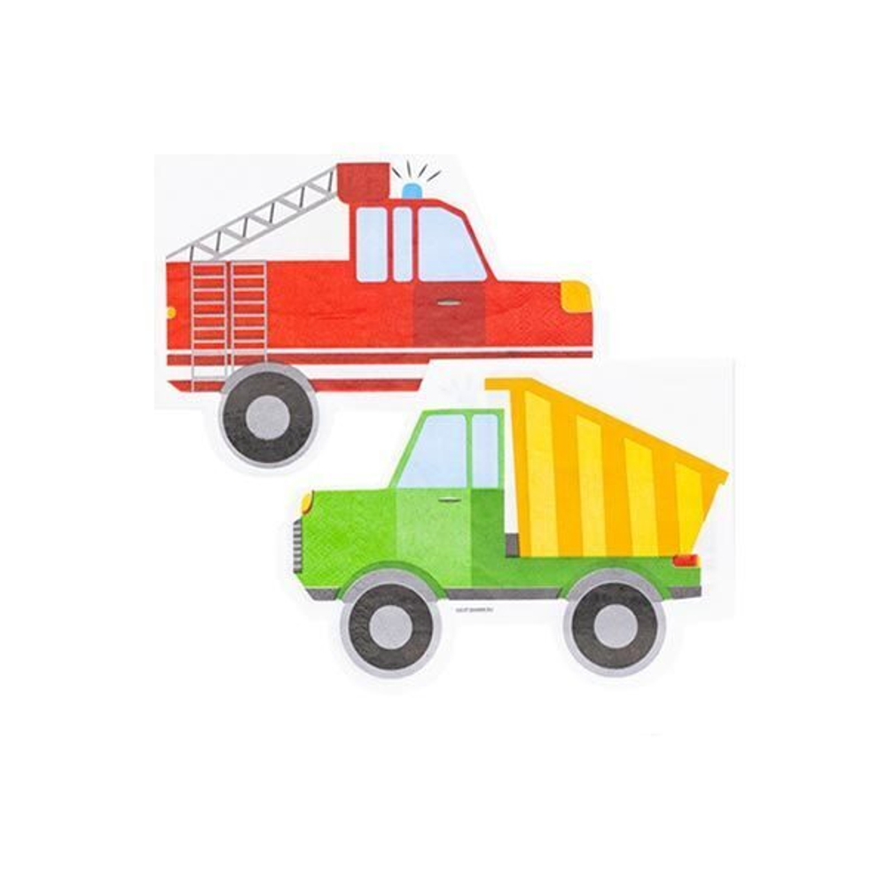 Салфетки фигурные Машинки, 12 штук