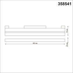 358541 SHINO NT21 158 черный Трековый светильник для низковольного шинопровода IP20 LED 4000K 24W 48V FLUM