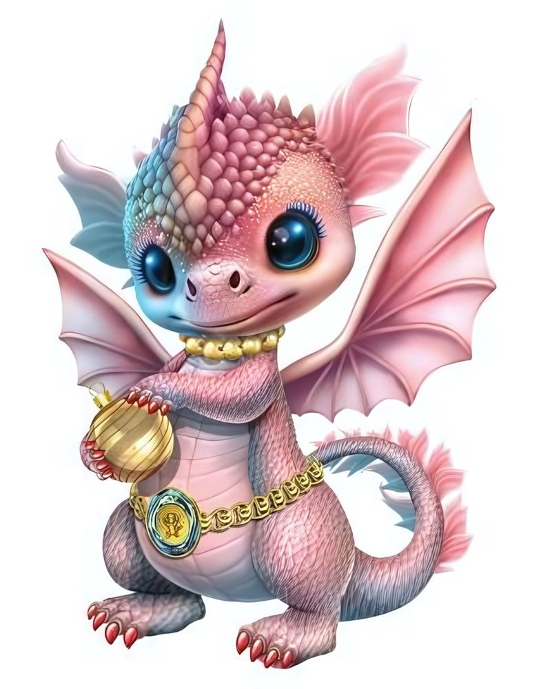 Плакат вырубной А4 253х230 мм. двухсторон. "Дракон девочка" (Сфера)