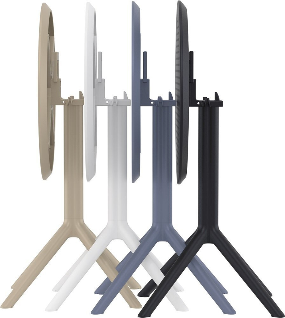 Комплект пластиковой мебели Siesta Contract Sky Folding 60 Cross, темно-серый