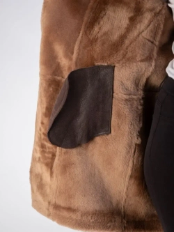 Дубленка натуральная авиатор длинная Турция