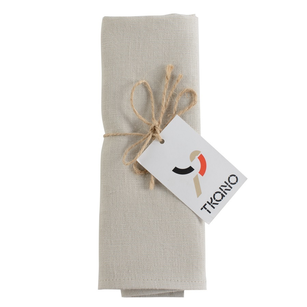 Сервировочная салфетка льняная 45х45 Essential бежевая Tkano