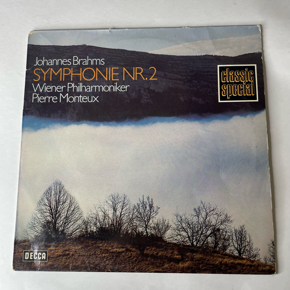 Винтажная виниловая пластинка LP Brahms Брамс, Симфония Symphony No. 2 (Германия 1975)