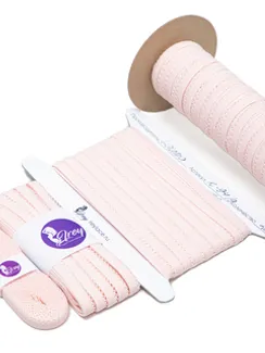 906 К-94/9 Резинка ажурная Lauma 9 мм, пастельно-розовый 906