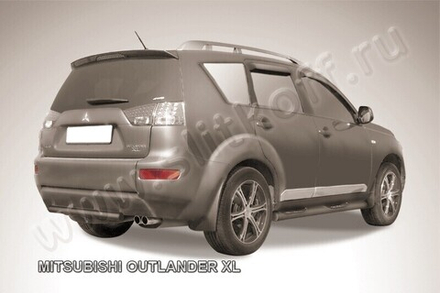 Защита заднего бампера Mitsubishi Outlander XL (2005-2009) d57 серебристая