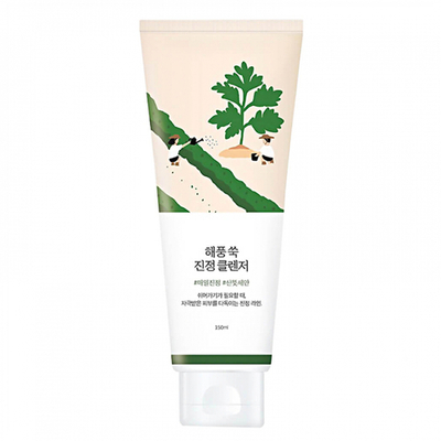 Пенка для умывания с экстрактом полыни ROUND LAB Mugwort Calming Cleanser (150мл)