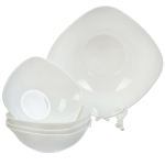 Салатник стеклокерам, квадр, 5 шт, 4х17,23 см, Белый Квадро, Daniks, W-5С2