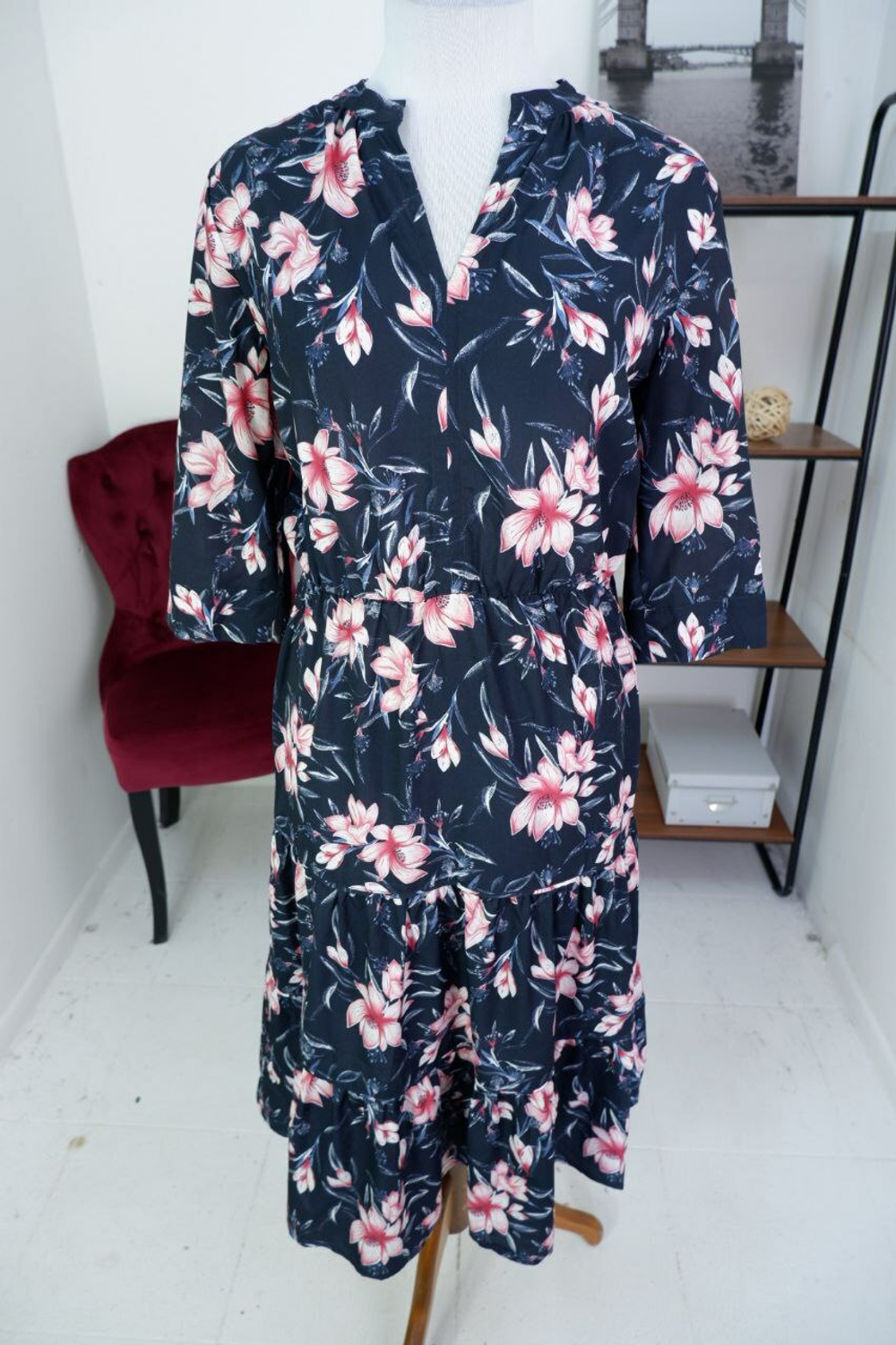 Платье Zarina с цветами 44 размер