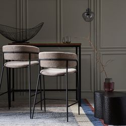 Стул полубарный Helning, мягкий шенилл, капучино