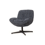 Кресло с кручением Mateo, букле биколорный синий