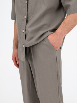 Костюм льняной с брюками. Хаки