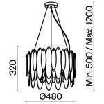 Подвесная люстра Freya Lucrecia FR5217PL-05FG