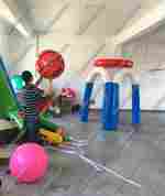 Надувная командная игра "Попади в корзину", 1,5*1,5*1,8 м