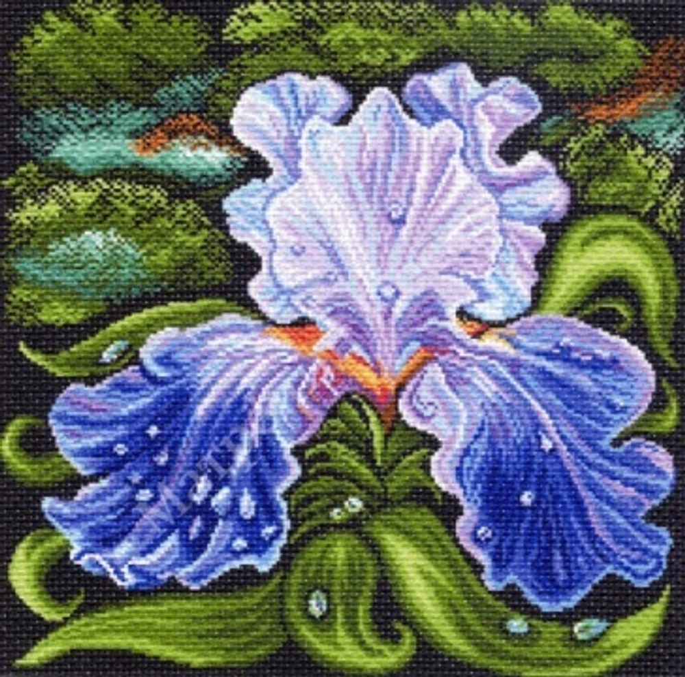 "Сиреневый ирис"-1380 канва с рисунком