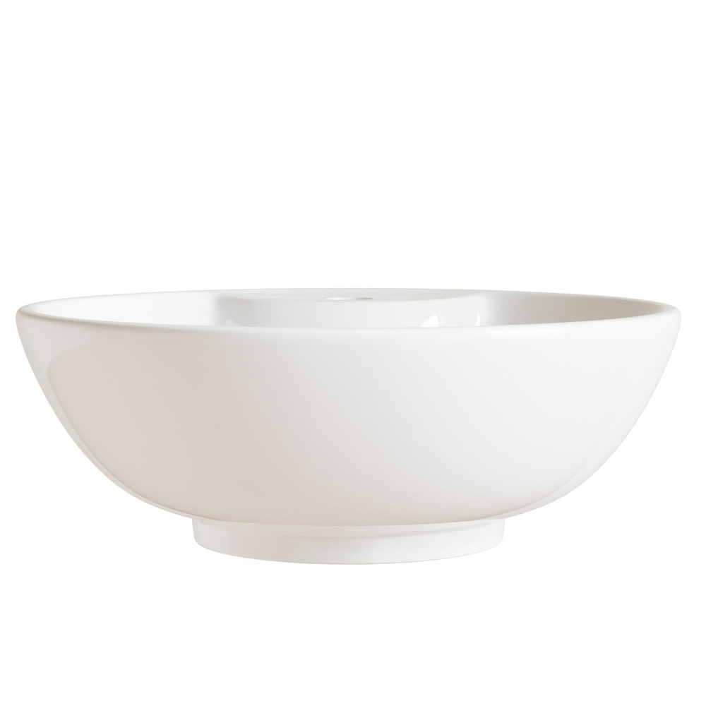 Раковина накладная на столешницу WAVE Koral 410*410*185 ш*г*в с отв под смеситель,белый,круг