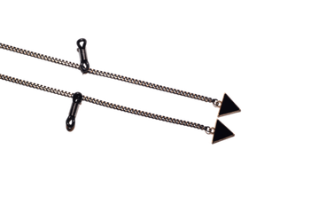 Цепочка чёрная треугольник WH004, 75 см