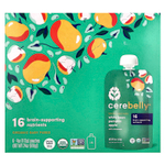Cerebelly, Organic Baby Puree, White Bean, Pumpkin, Apple with Cinnamon, 6 Pouches, 4 oz (113 g) Each