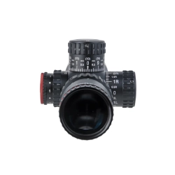 Прицел оптический Veber Wolf Alfa 3-12x42 SF TR2, вид в торцевой проекции с регулировками