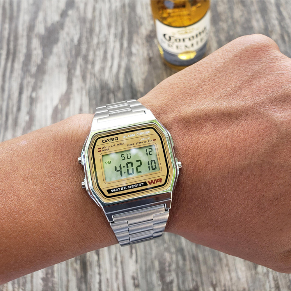 CASIO Men VINTAGE Series Silver Watch A158WEA-9