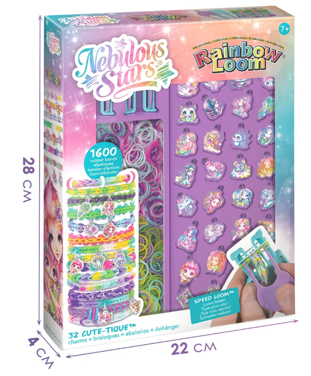 Детский игровой набор для творчества Плетение браслетов из резинок, серия Space, марка Nebulous Stars