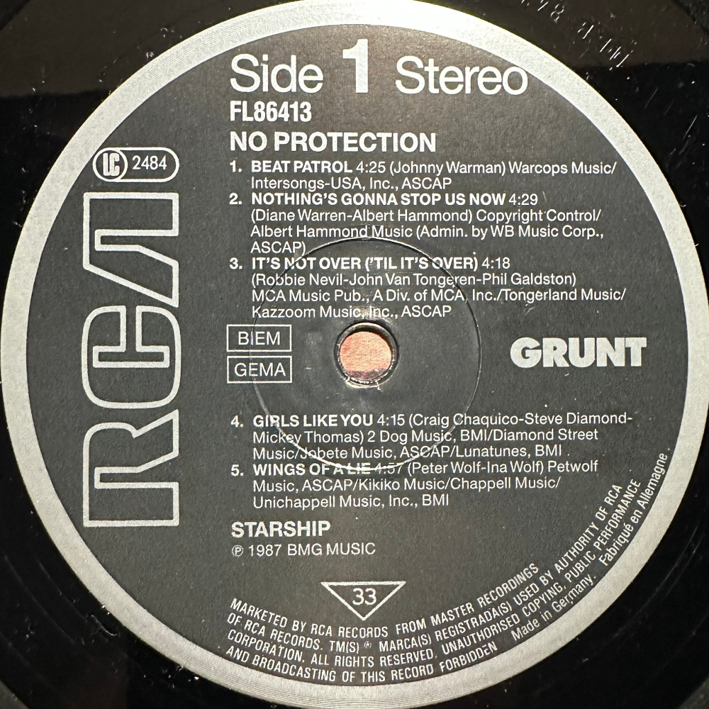 Starship - No Protection (Германия 1987г.)