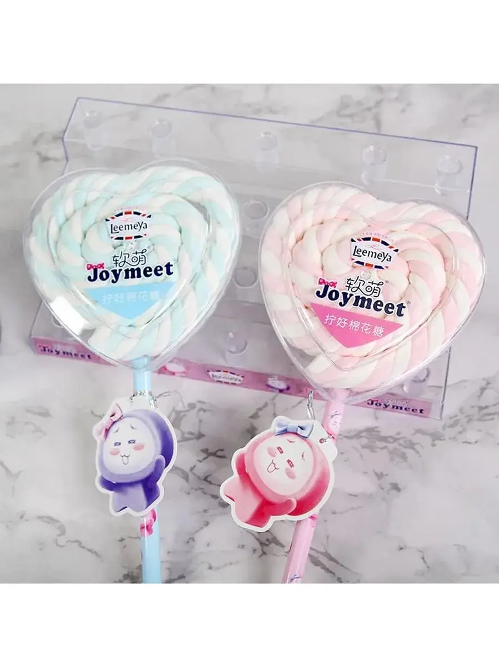 Воздушный зефир на палочке Сердечки 60 г * 10 шт