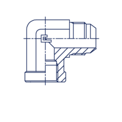 Штуцер P90 JIC 7/8" BSP 1/2"