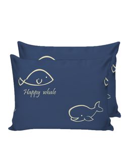 Наволочка комплект 2шт Сказка "Киты" 40х60 см, перкаль