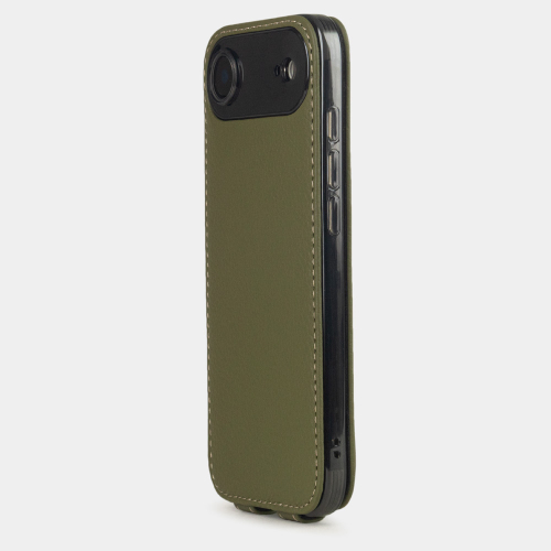 Чехол для iPhone 17 Air - кожа теленка, зеленый