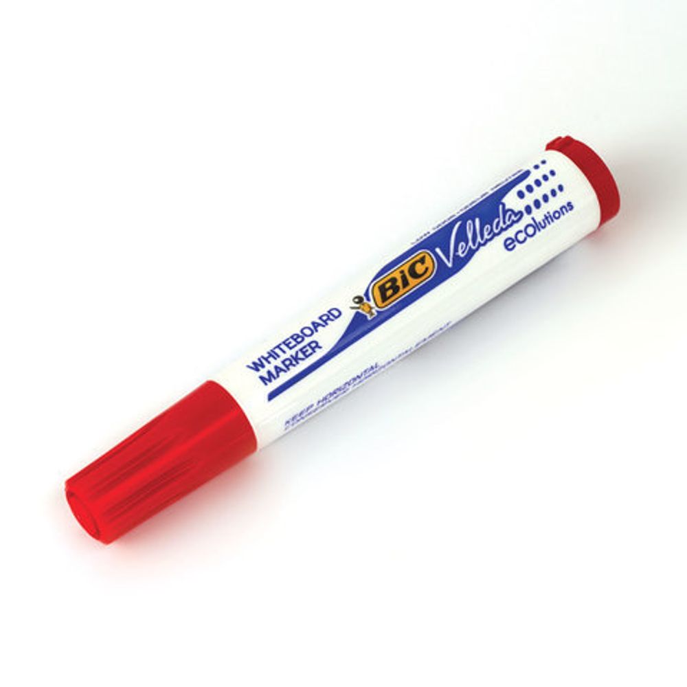Маркер стираемый для белой доски КРАСНЫЙ, BIC "Velleda", 1,4-5 мм, эргономичный корпус, 904939