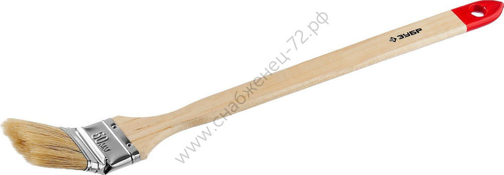 ЗУБР УНИВЕРСАЛ 50 мм, 2″ светлая натуральная щетина, деревянная ручка, Радиаторная кисть, МАСТЕР (01041-050)