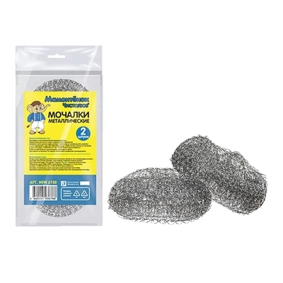 Мочалки д/посуды Мамонтенок чистолюб металл 2 шт.