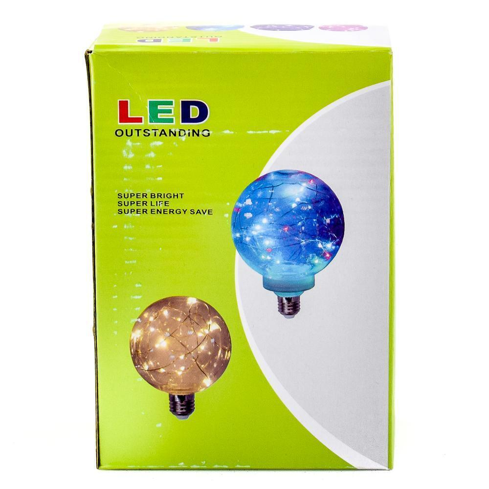 Лампочка с гирляндой внутри, медный провод, белый, кор