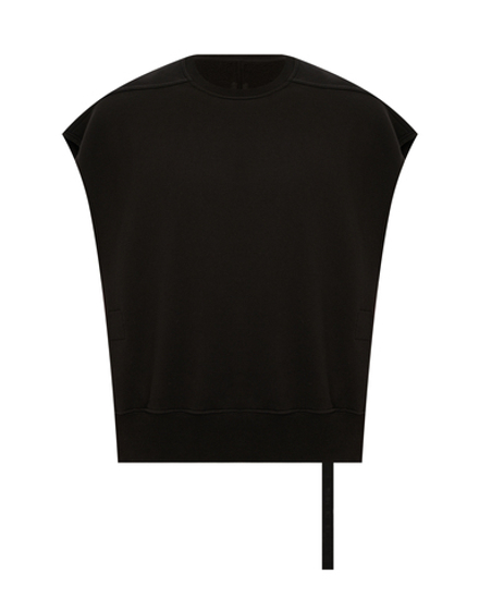 RICK OWENS DRKSHDW СВИТШОТ ЧЕРНЫЙ БЕЗ РУКАВОВ JUMBO
