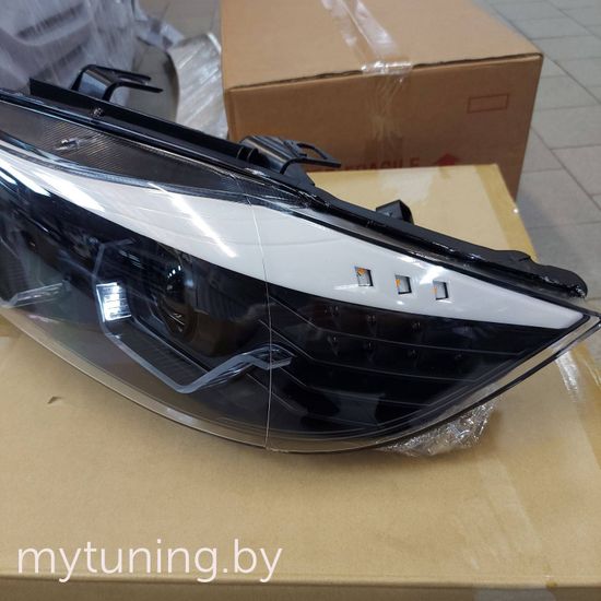 Передние фары 3D ANGEL EYES LED BLACK для BMW 3 E90 E91