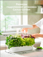 Гидропонная установка  Cactus CS-LEDPOT-10