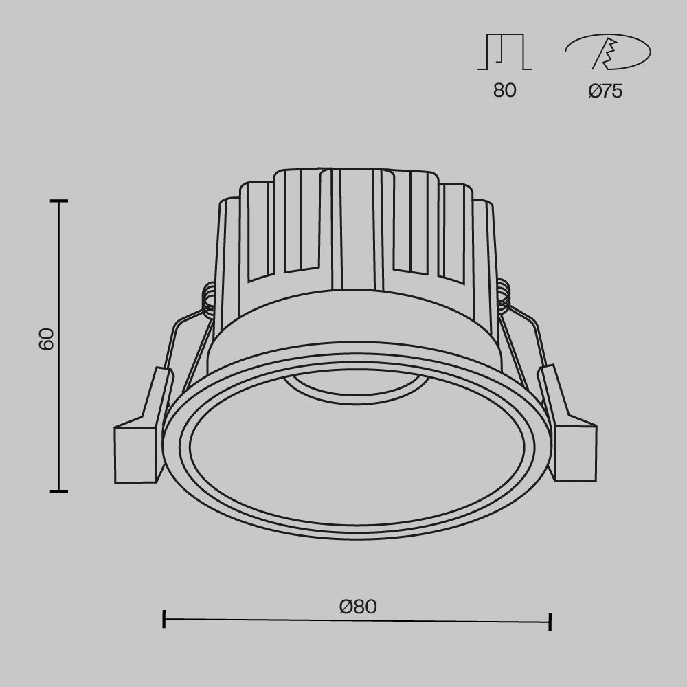 Светильник встраиваемый светодиодный Maytoni Round DL058-12W-DTW-W