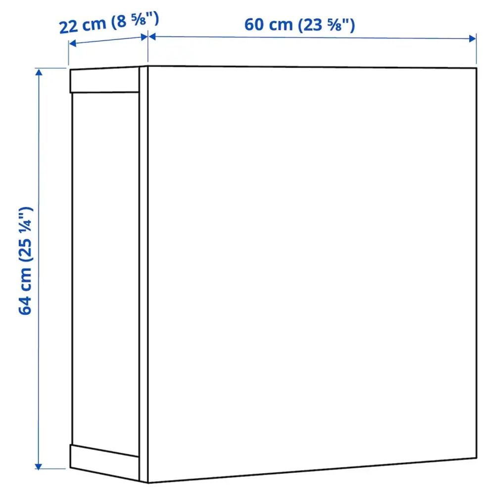 Шкаф - IKEA BESTÅ/BESTA/ БЕСТО ИКЕА, 60x22x64  см, белый