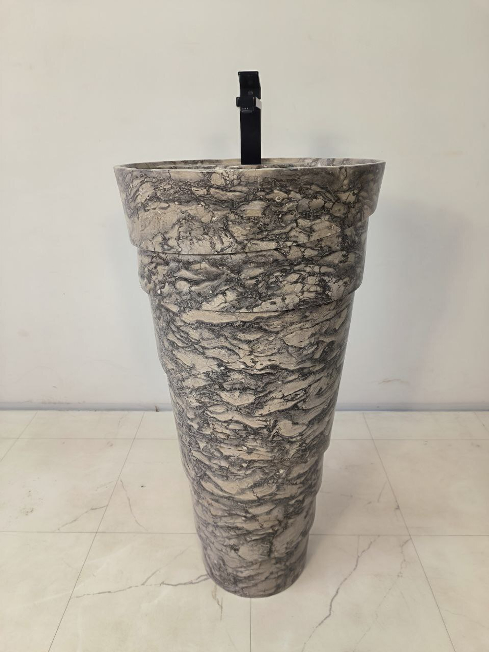 Раковина напольная из мрамора Pedestal Doreng Spiral MN-65926 40х40х90