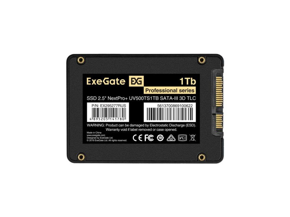 SSD накопитель Exegate 1ТБ, 2.5" SATA, SATA III, [EX295277RUS]