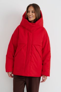 Куртка зимняя на утеплителе Isosoft красного цвета